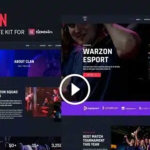Warzon – Kit de plantillas Elementor para juegos electrónicos
